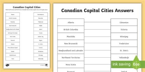 Canadian Capitals Map Quiz .